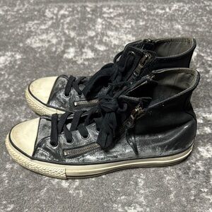 Converse Black High-Tops with White Soles